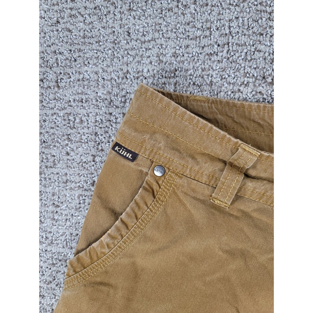 Kuhl Ramblr Mens Khaki Hiking‎ Shorts Size 32 Outdoor Casual Distressed - Picture 2 of 10
